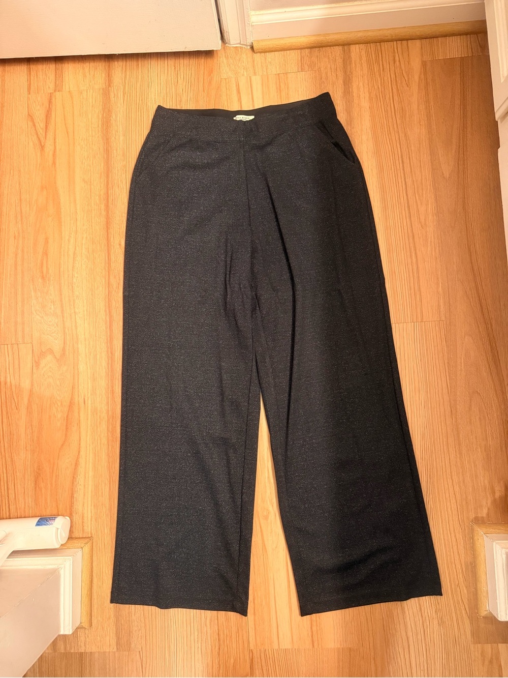 Max Studio Black Wide-Leg Pull-On Pants